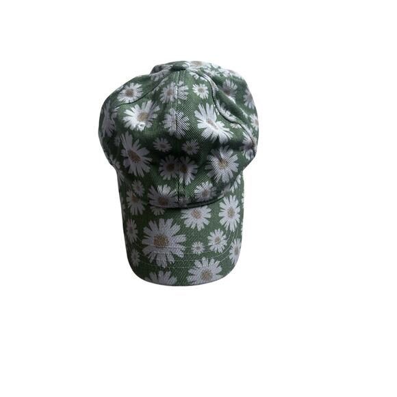 Baseball Cap Green Daisy Print Adjustable Hat - Cute & Stylish! - Picture 2 of 5